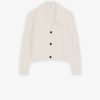 Vetements SUNCOO | Cardigan En Maille Uni Dore Blanc Casse