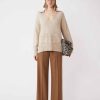 Vetements SUNCOO | Phine Polo - Pull Uni Avec Poches Beige Chine