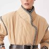 Vetements SUNCOO | Manteau Matelasse Oversize A Ceinture Emmy Beige