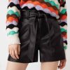 Vetements SUNCOO | Short Banny Ceinture En Simili Cuir Noir