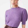 Vetements SUNCOO | Pull Uni Fin A Col Rond Pensee Violet