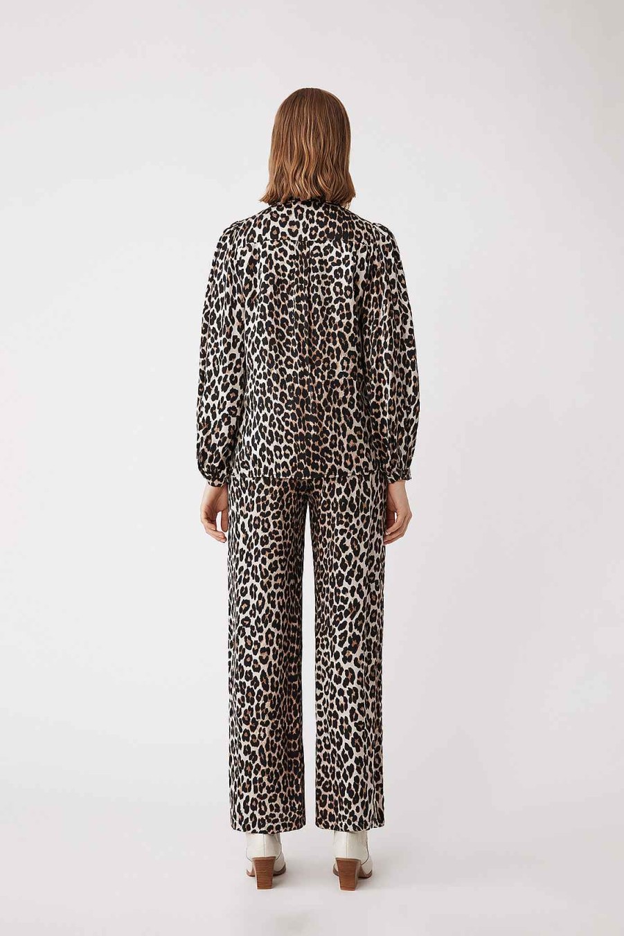 Vetements SUNCOO | Blouse Fluide Leopard Lanna Beige