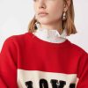 Vetements SUNCOO | Pasco Fantasy Jumper Avec Message D'Amour Rouge