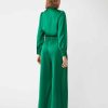 Vetements SUNCOO | Pantalon En Satin Uni Geant Vert