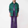 Vetements SUNCOO | Manteau A Carreaux En Laine Easy Vert