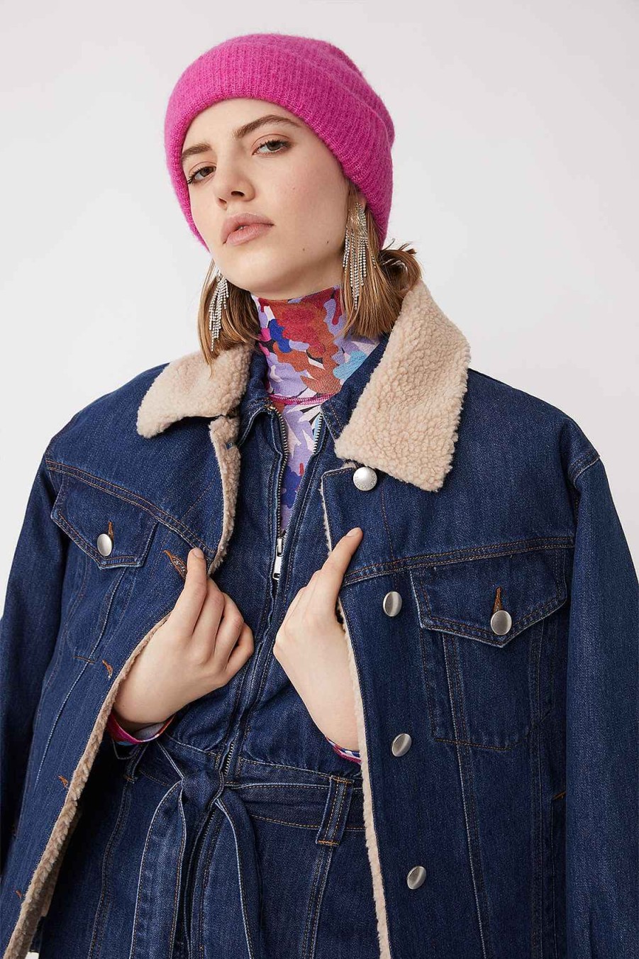 Vetements SUNCOO | Veste En Jean Doublee Dalia Blue Jeans