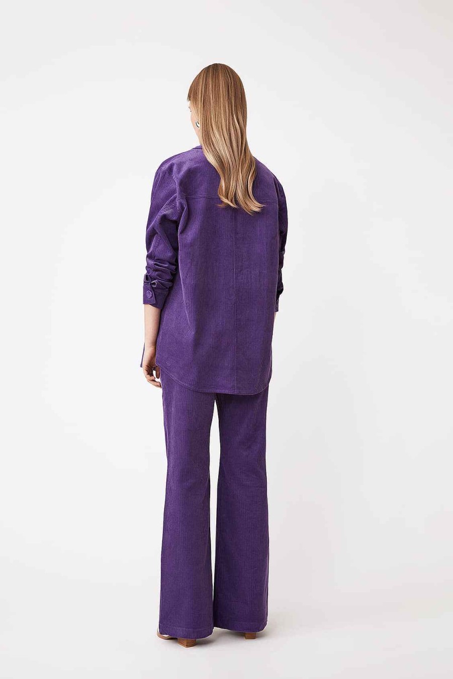 Vetements SUNCOO | Surchemise En Velours Cotele Lamar Violet