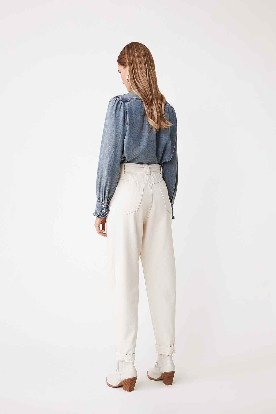 Vetements SUNCOO | Blouse Fluide En Jean Laura Blue Jeans