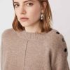 Vetements SUNCOO | Paulvic Pull En Laine Avec Details Boutonnes Taupe