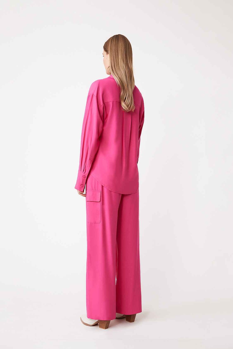 Vetements SUNCOO | Chemise Unie Lili Fuschia