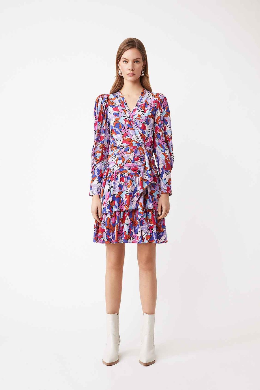 Vetements SUNCOO | Robe Courte A Imprime Floral Cedia Rose