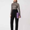 Vetements SUNCOO | Pantalon Taille Haute Ceinture Julio Noir