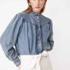 Vetements SUNCOO | Blouse Fluide En Jean Laura Blue Jeans