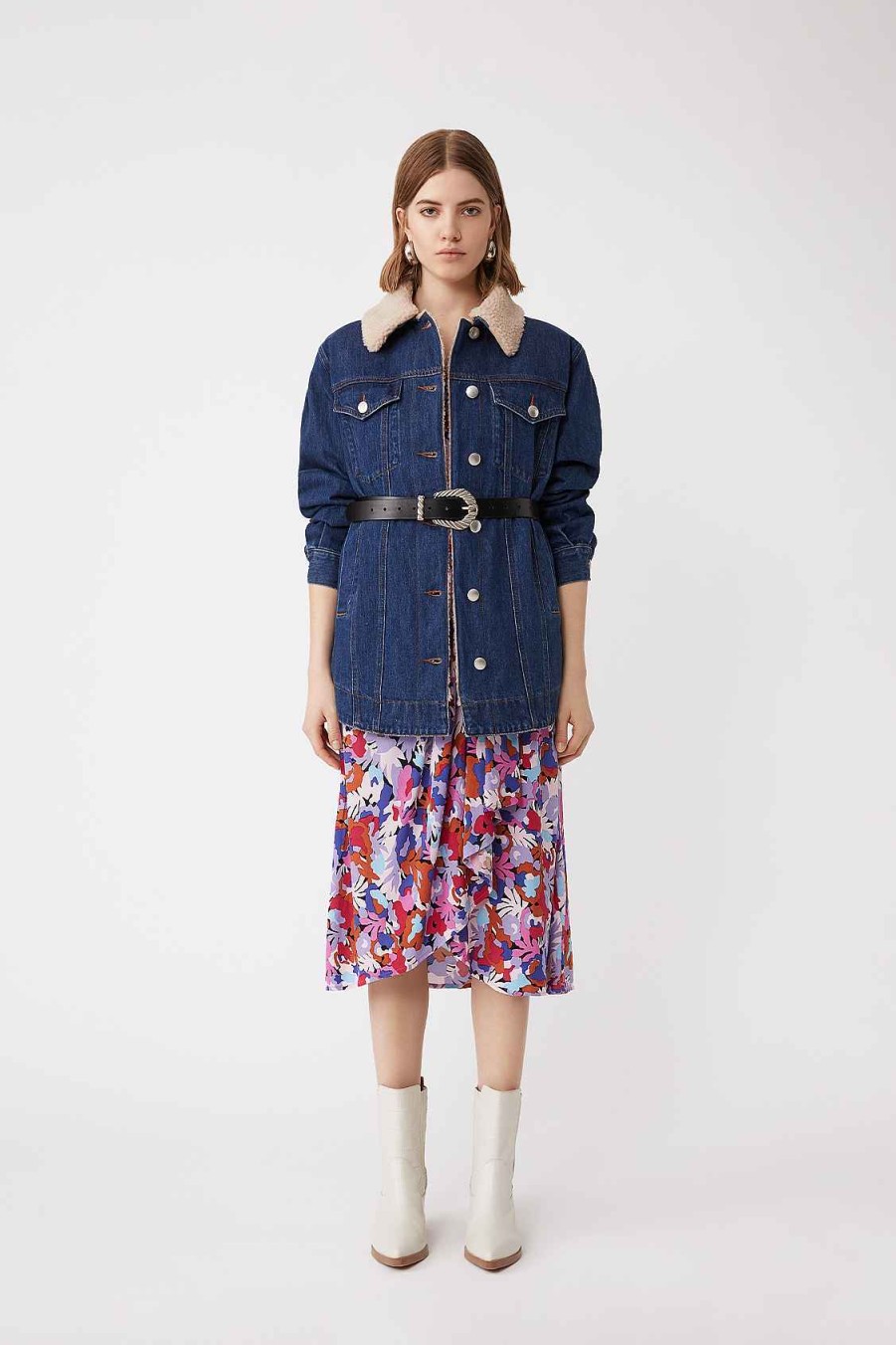 Vetements SUNCOO | Veste En Jean Doublee Dalia Blue Jeans