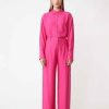 Vetements SUNCOO | Pantalon Fluide A Jambe Large John Fuschia