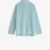 Vetements SUNCOO | Pull Uni Oversize En Laine Melangee Perial Bleu Ciel