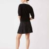 Vetements SUNCOO | Jupe Courte En Tricot Raye Fergie Noir