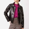 Vetements SUNCOO | Veste En Similicuir Verni Donna Noir