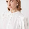 Vetements SUNCOO | Blouse Fluide Lassie Details Guipure Blanc Casse