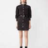 Vetements SUNCOO | Robe Courte Ceinturee En Jean Chelsy Carbone