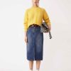 Vetements SUNCOO | Pull Pomeroy Avec Details Torsades Jaune