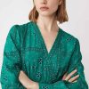 Vetements SUNCOO | Robe Longue A Motif Bandana Cadix Vert