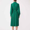 Vetements SUNCOO | Robe Plissee Unie Cristal Vert