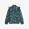 Vetements SUNCOO | Blouse En Coton Imprime Lamini Emeraude