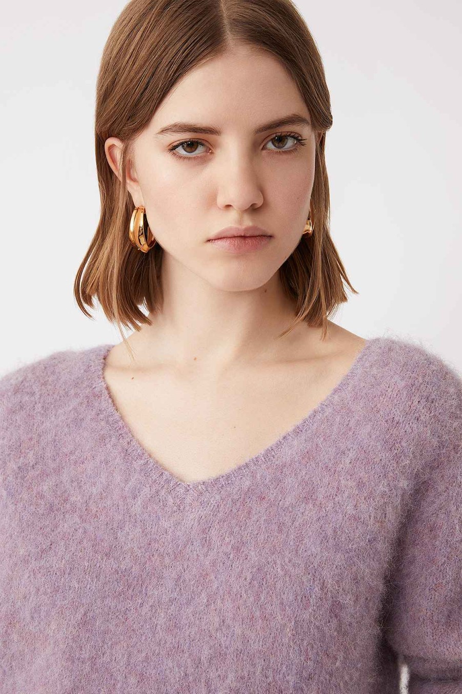 Vetements SUNCOO | Pull Uni Oversize Paulien Mauve