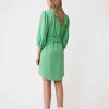 Vetements SUNCOO | Robe Courte Fantaisie A Ceinture Clodie Vert