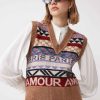 Vetements SUNCOO | Pull Fantaisie Sans Manches Pitrah Chameau