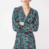 Vetements SUNCOO | Robe Courte Fluide Imprime Jungle Calie Vert