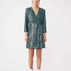 Vetements SUNCOO | Robe Portefeuille Courte A Sequins Cliff Vert